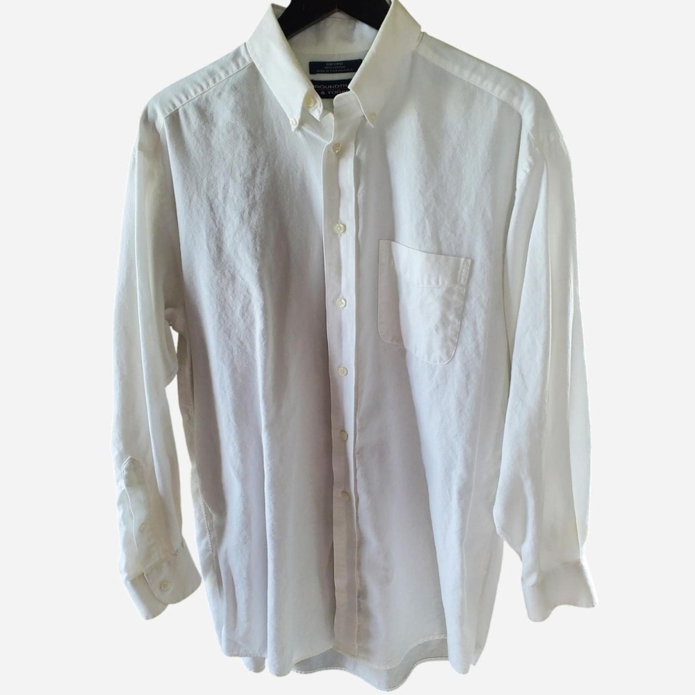 Roundtree & Yorke White Button Down Shirt